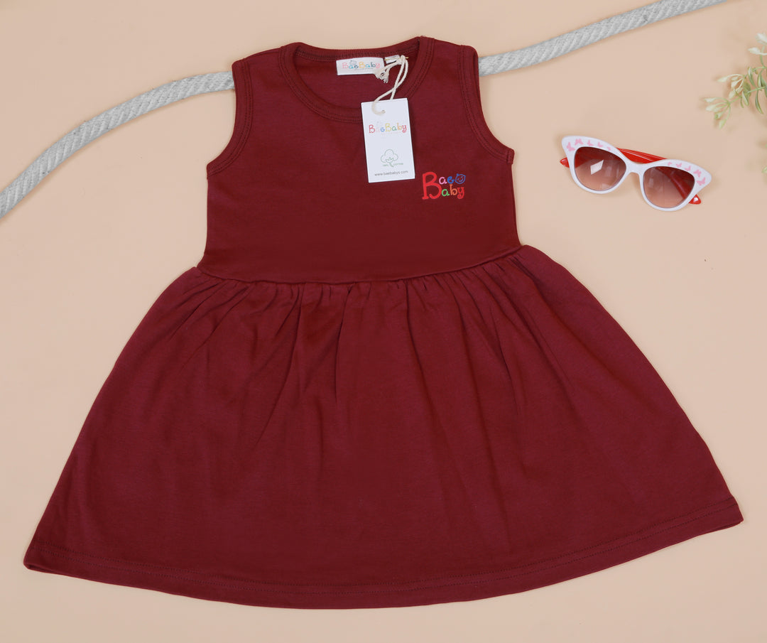 SLEEVELESS GATHERED SKIRT