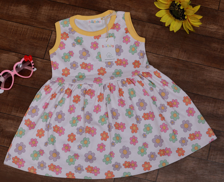 SLEEVELESS GATHERED SKIRT